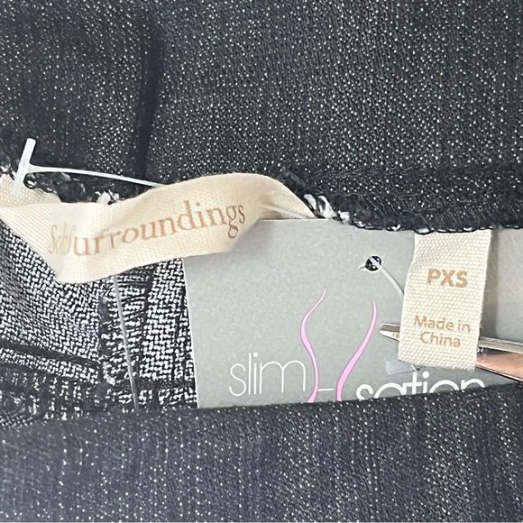 SOFT SURROUNDINGS NWT STRAIGHT LEG CAPRI PANTS BLACK DENIM SLIM SATION PETITE XS - Picture 8 of 10